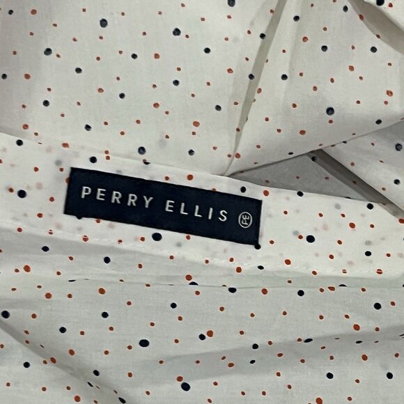 PERRY ELLIS Stretch Polo Tex Floral print Men's Button Front Shirt Size XL - Picture 6 of 11